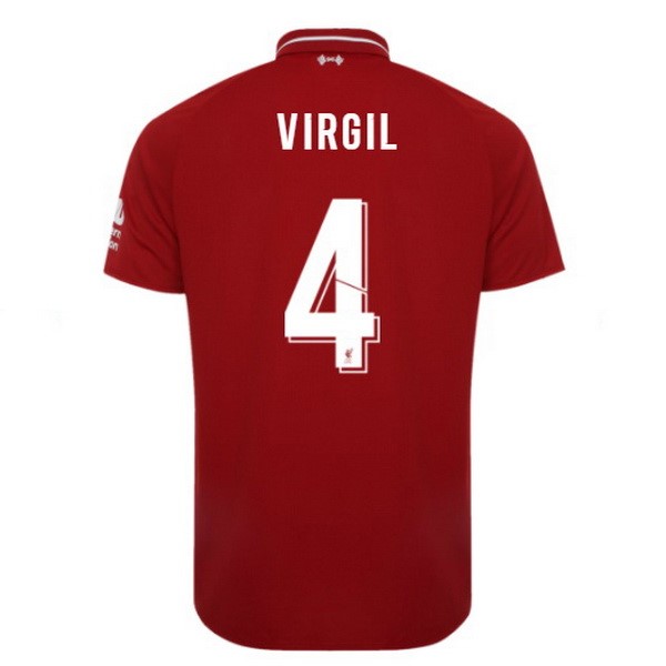 Camiseta Liverpool 1ª Virgil 2018/19 Rojo